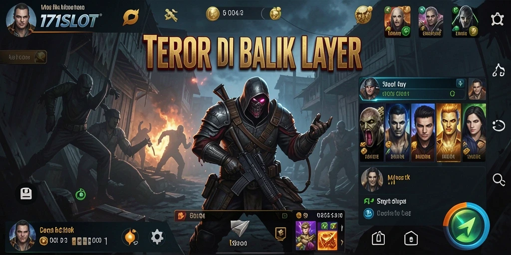 Screenshot gameplay <strong>171SLOT</strong> dengan elemen horor yang mendebarkan.