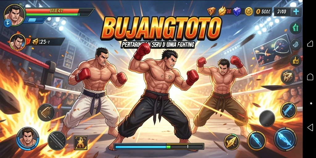 Gambaran intens pertarungan di arena game BUJANGTOTO.