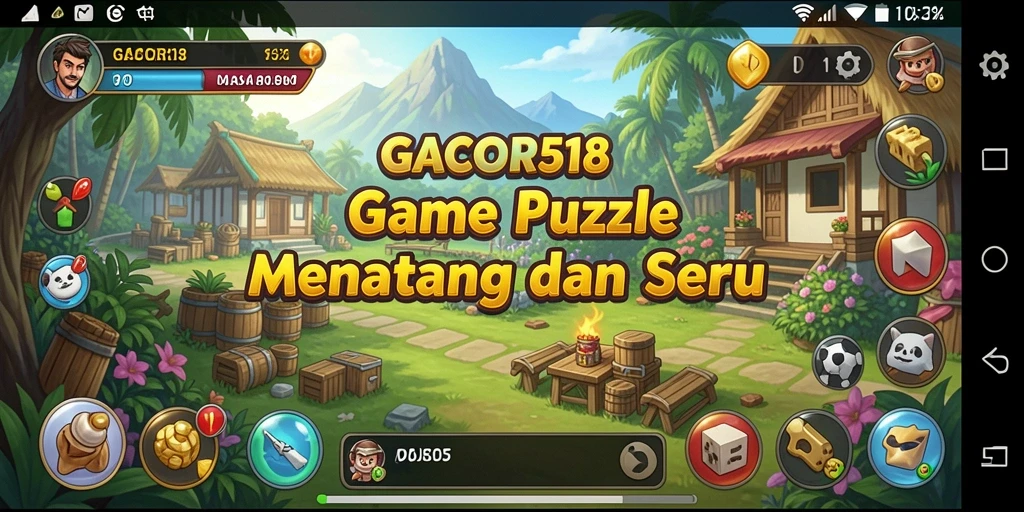 Screenshot menampilkan gameplay puzzle di GACOR518 yang seru.