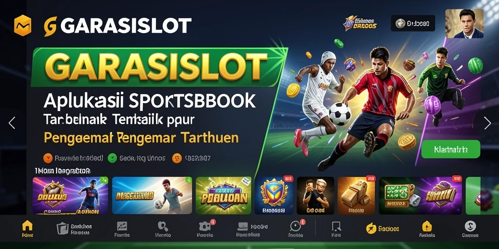 Tampilan utama GARASISLOT dengan fitur taruhan olahraga yang menarik.