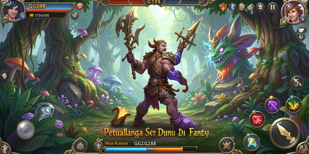 Tampilan gameplay GG288 yang penuh aksi dan petualangan.