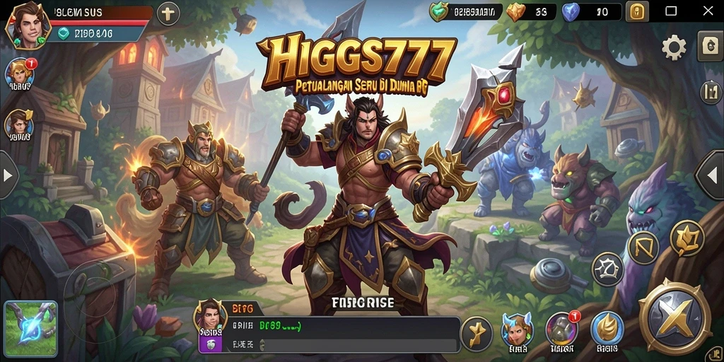 Screenshot HIGGS777 menampilkan aksi menarik dalam game RPG.