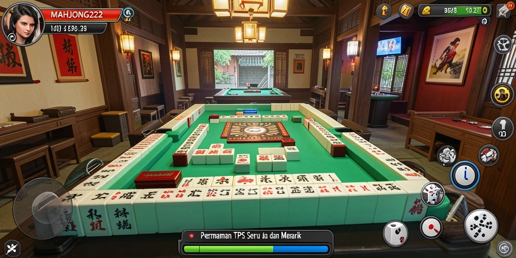 Tampilan gameplay seru dan interaktif dari MAHJONG222.