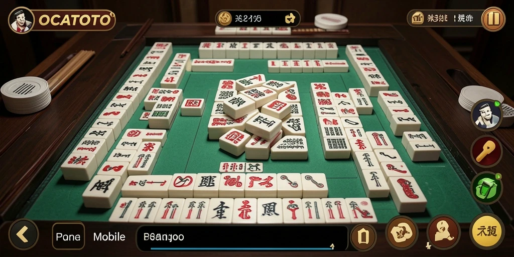 Gameplay seru OCATOTO yang penuh dengan strategi Mahjong.