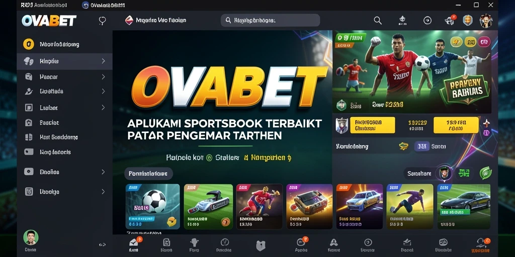 Tangkapan layar utama OVABET menunjukkan antarmuka taruhan yang menarik.