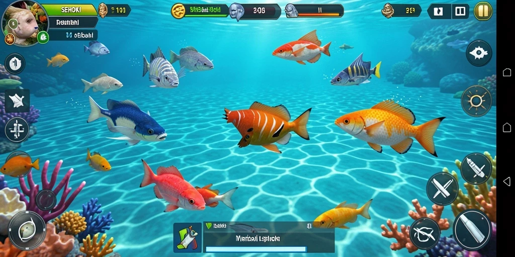 Menampilkan gameplay seru dalam Tembak Ikan SEHOKI.