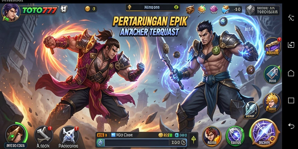 Tangkapan layar TOTO777 menampilkan aksi pertarungan yang mendebarkan.