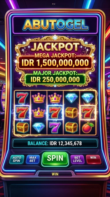 Tampilan utama aplikasi abutogel dengan berbagai kategori aplikasi.